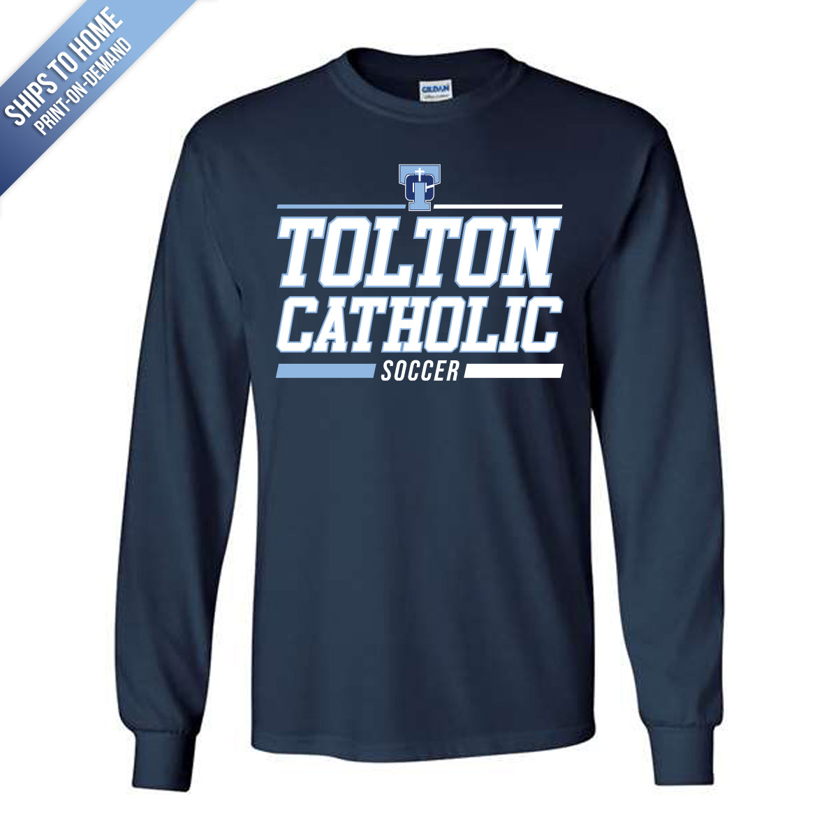 Tolton Catholic Soccer Gildan Long Sleeve Tshirt