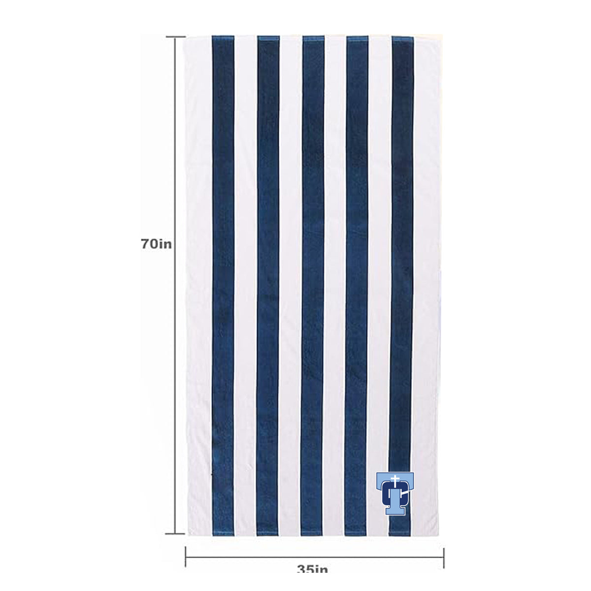 TC Navy Stripe Towel