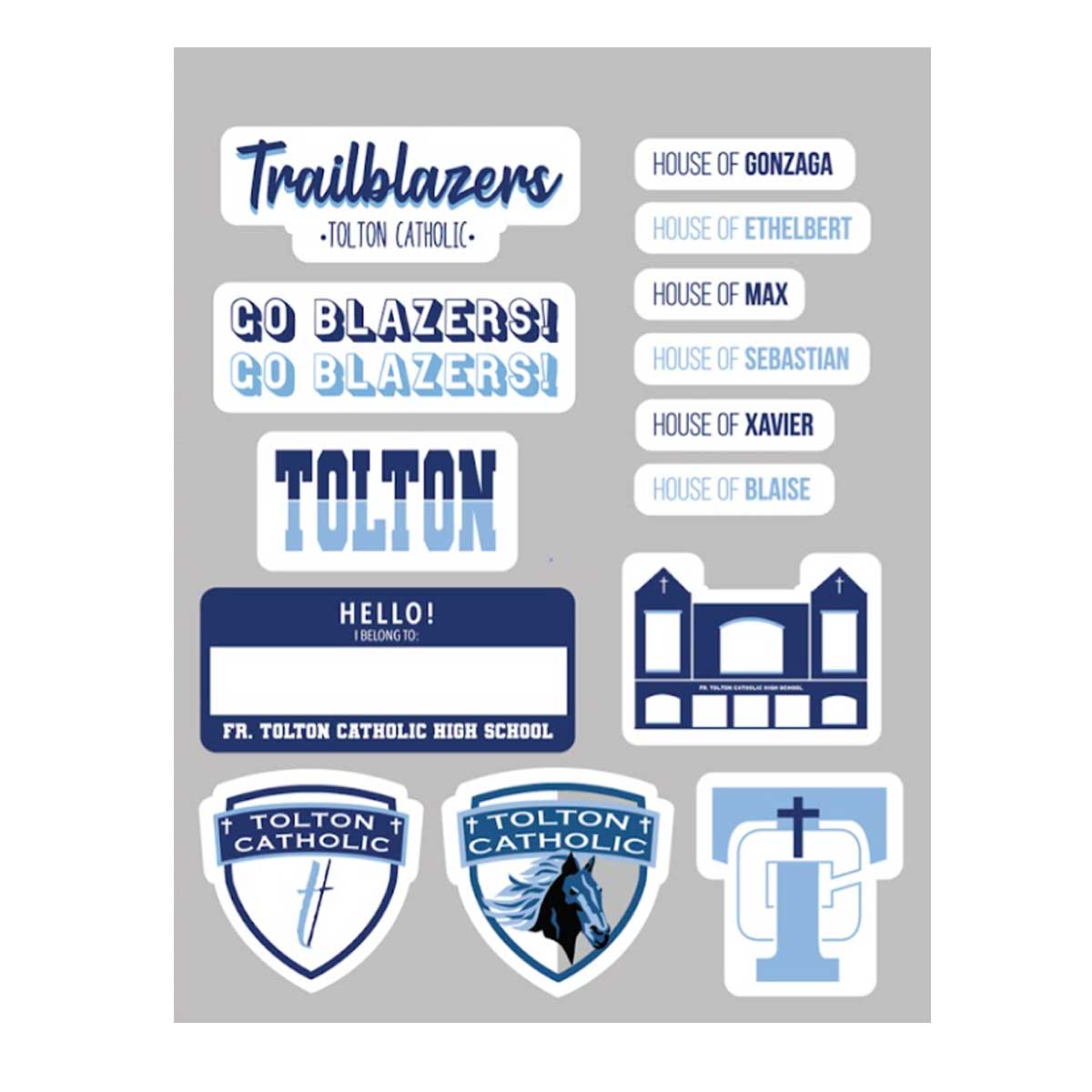 Tolton Water Bottle Sticker Sheet