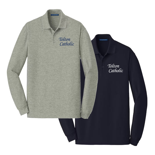 Snow Creek Apparel Uniform Sample - Port Authority Knit Mens Long Sleeve Polo - K800