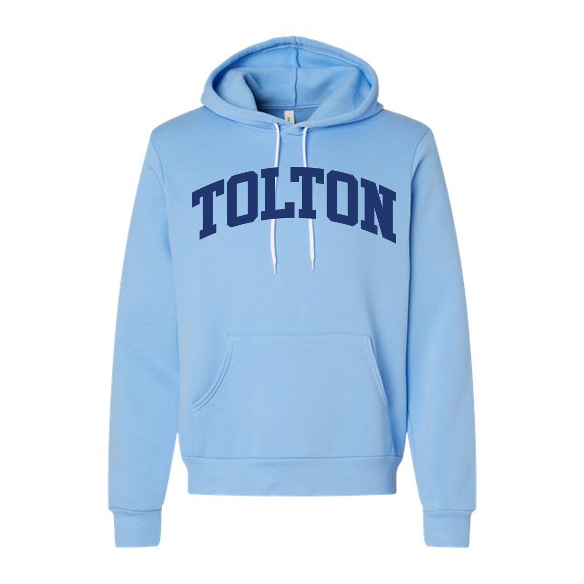 Tolton Crewneck and Hoodie With Navy Imprint