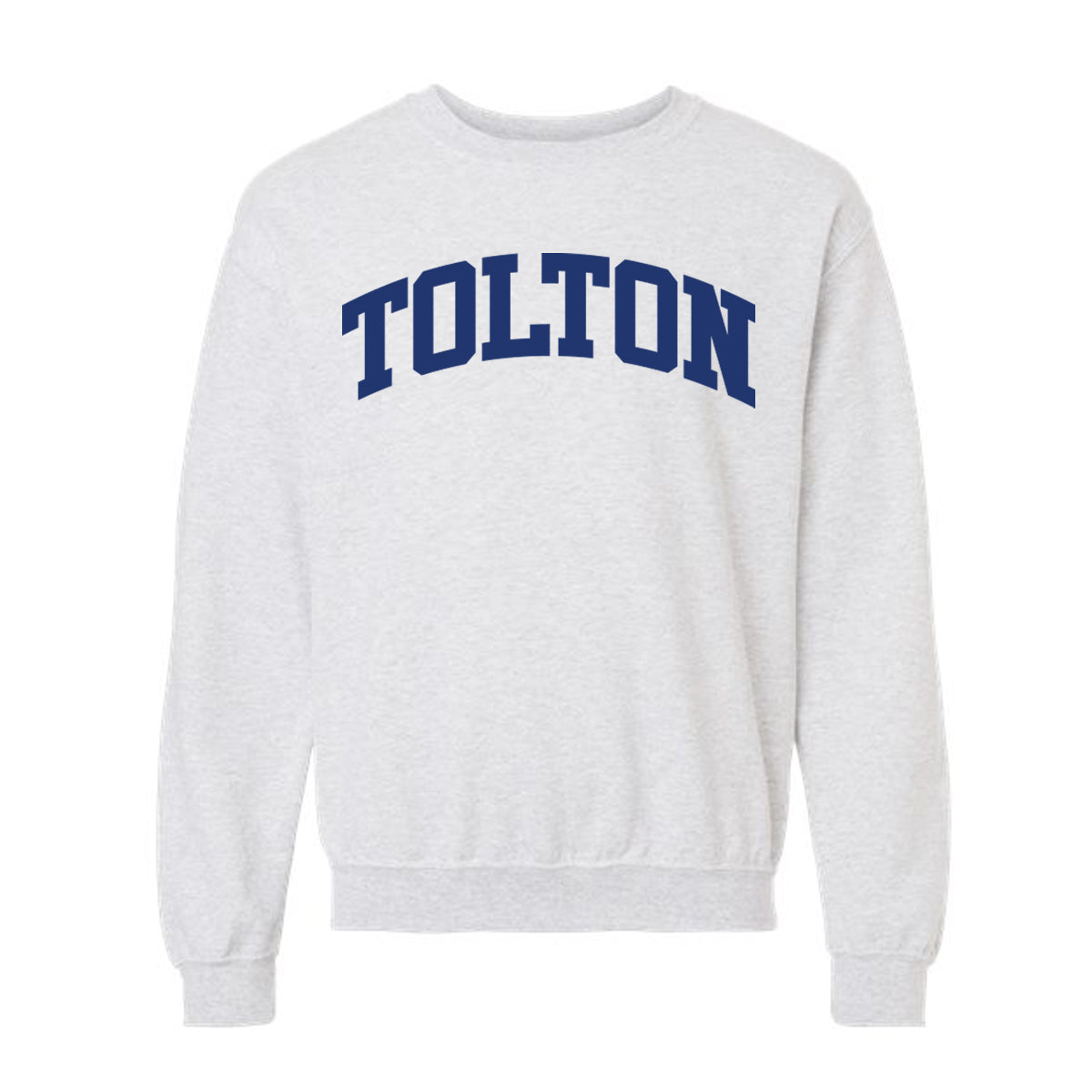 Tolton Crewneck and Hoodie With Navy Imprint