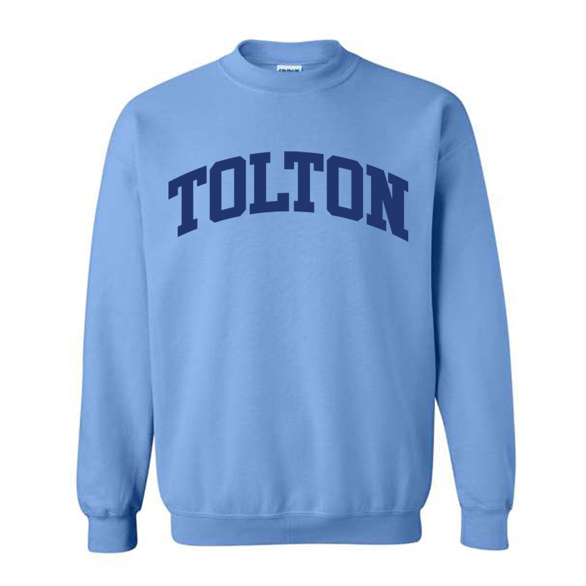 Tolton Crewneck and Hoodie With Navy Imprint