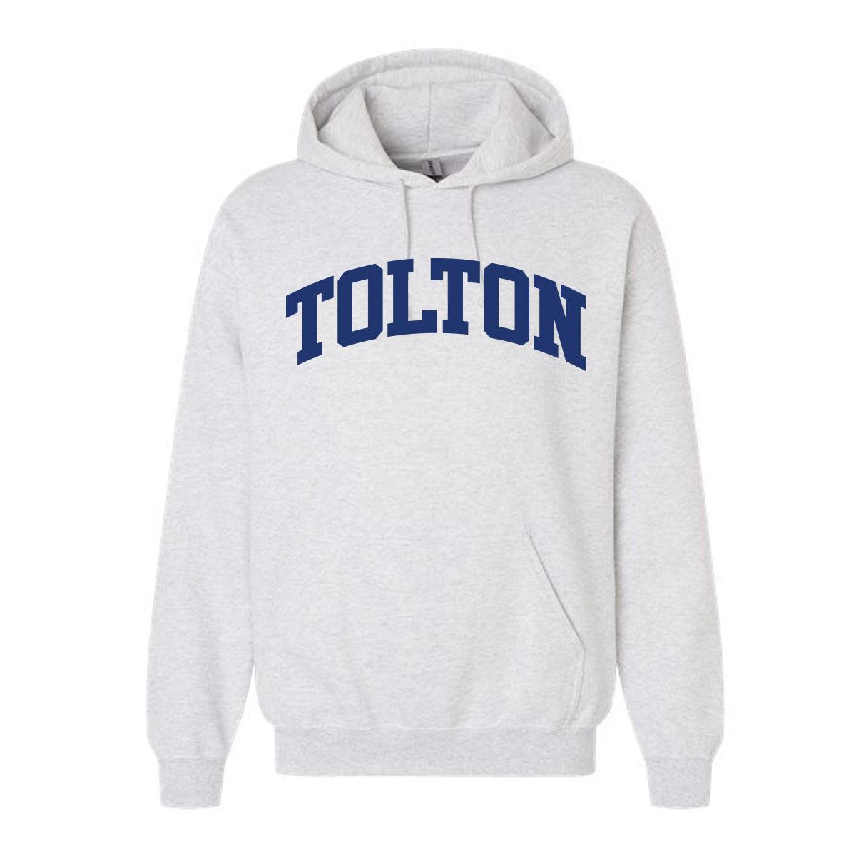 Tolton Crewneck and Hoodie With Navy Imprint