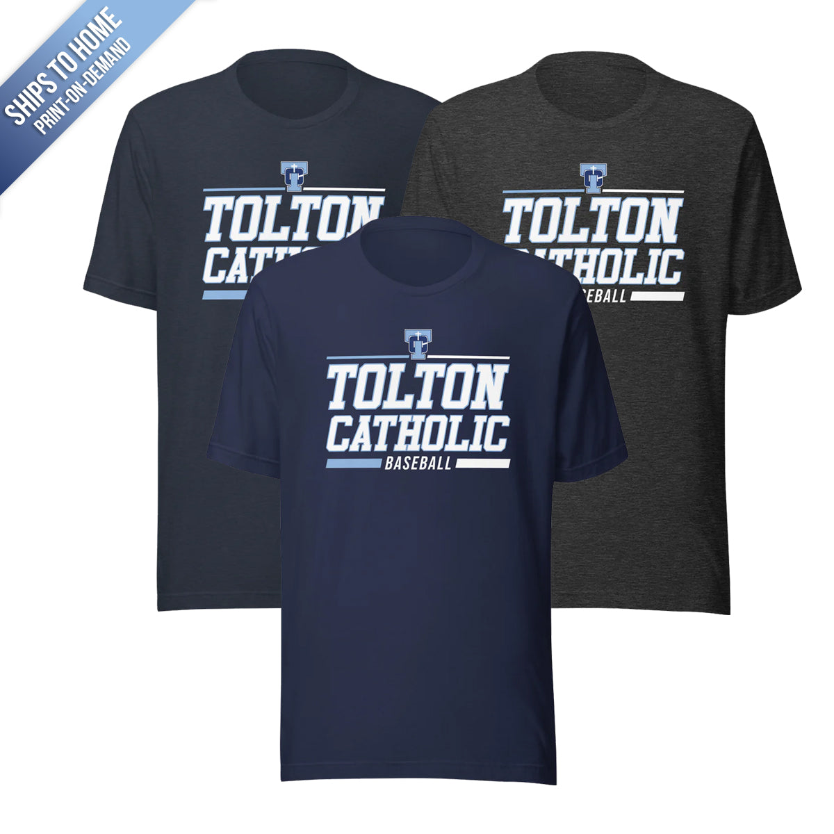 Tolton Catholic Baseball Bella+Canvas Short Sleeve Tshirt
