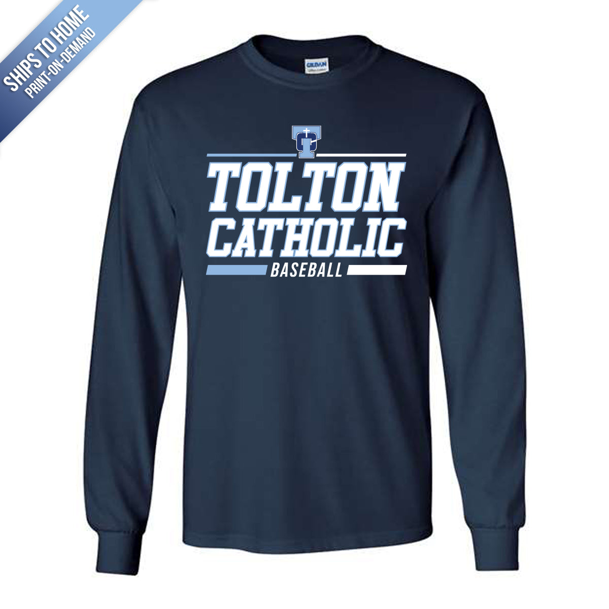 Tolton Catholic Baseball Gildan Long Sleeve Tshirt
