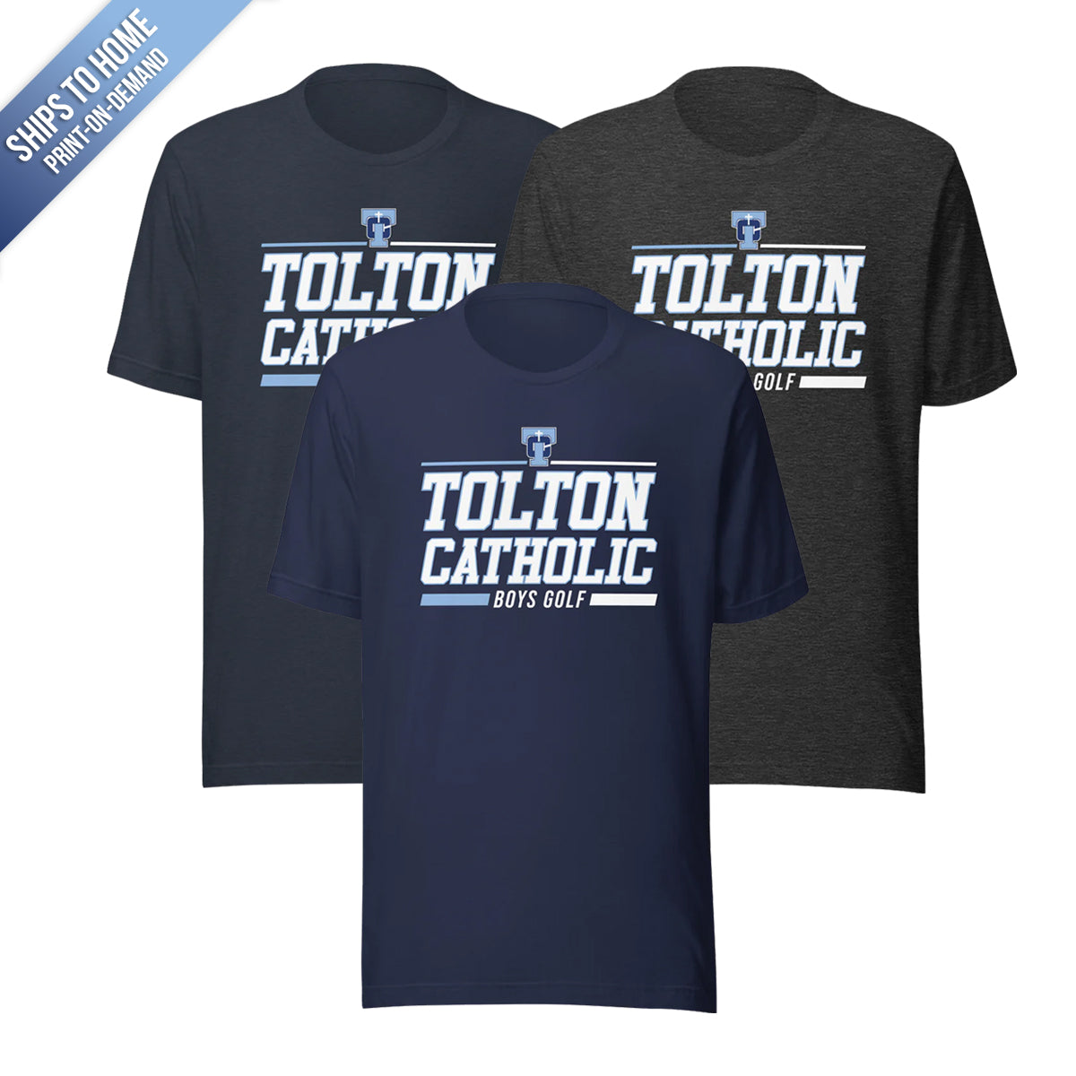 Tolton Catholic Boys Golf Bella+Canvas Short Sleeve Tshirt