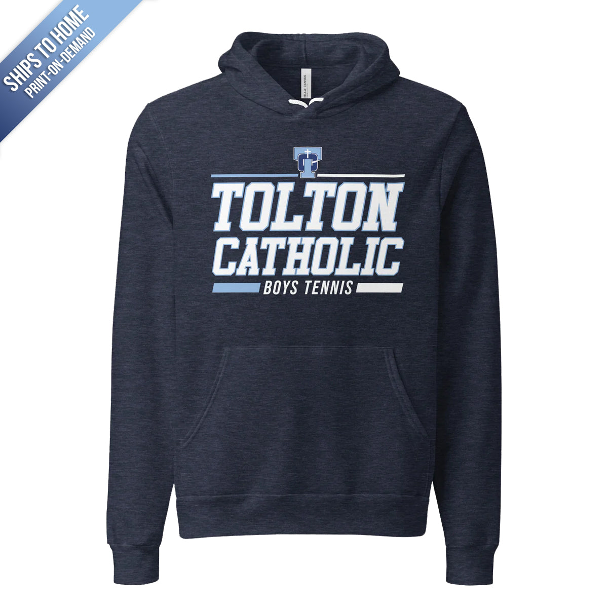 Tolton Catholic Boys Tennis Bella+Canvas Hoodie