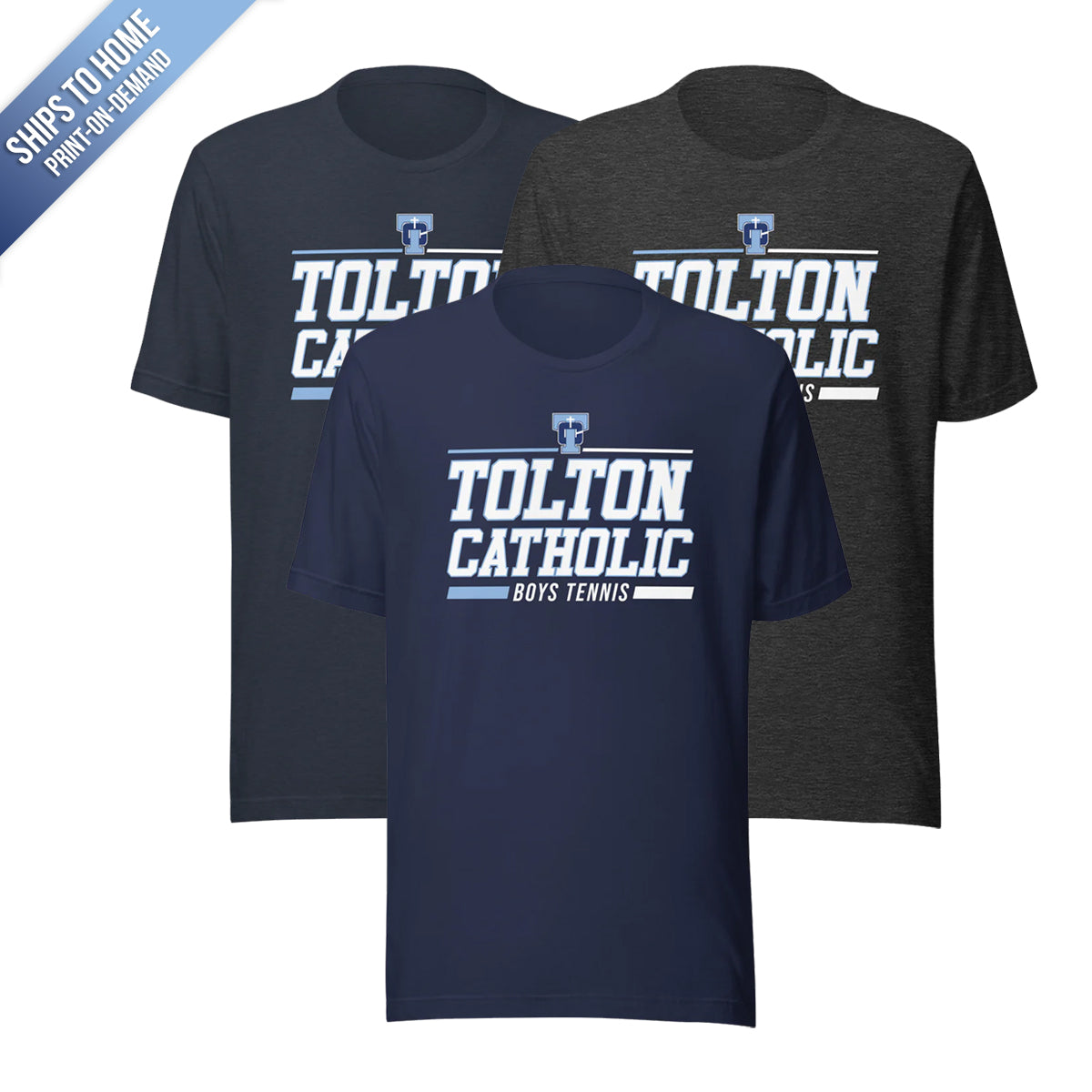 Tolton Catholic Boys Tennis Bella+Canvas Short Sleeve Tshirt