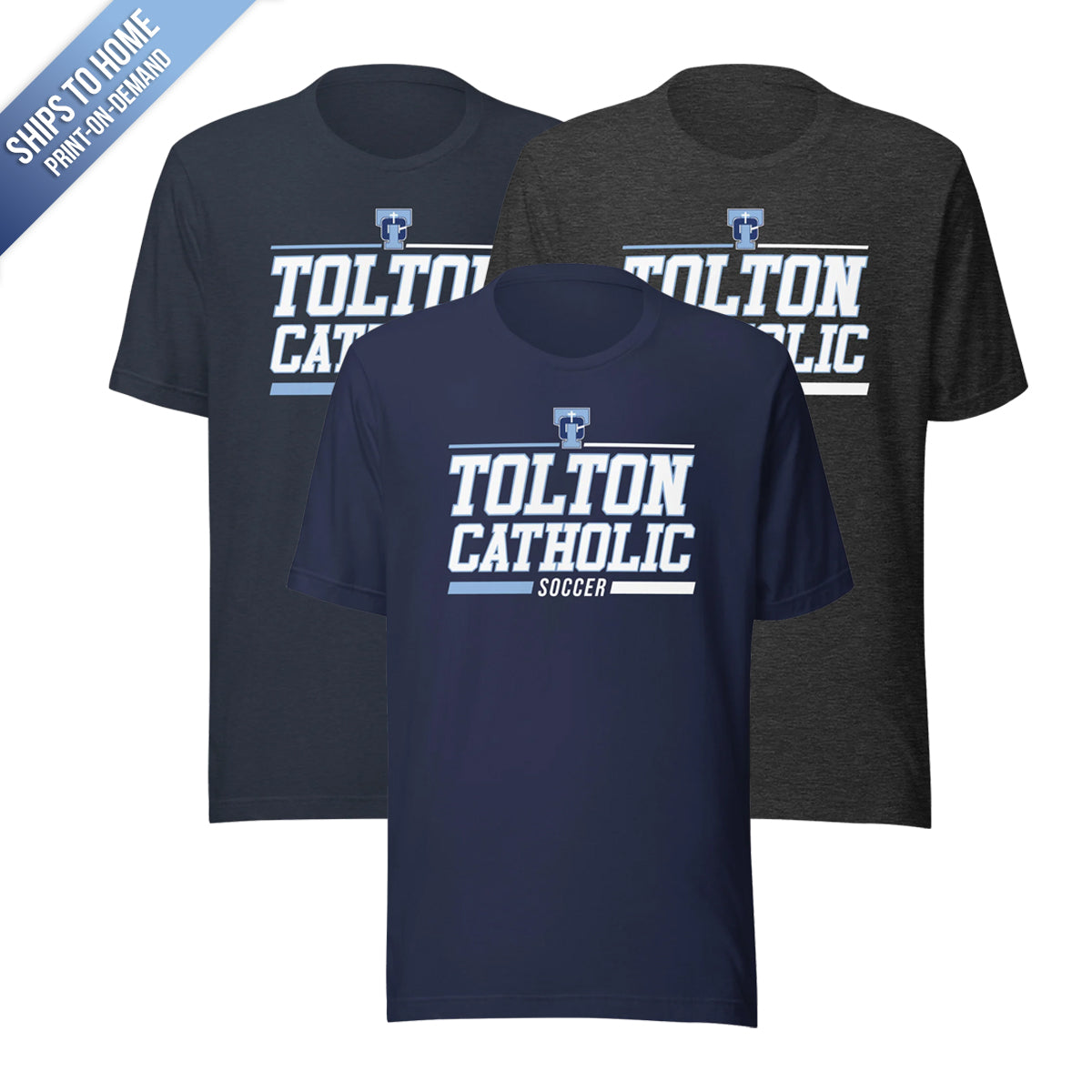 Tolton Catholic Soccer Bella+Canvas Short Sleeve Tshirt